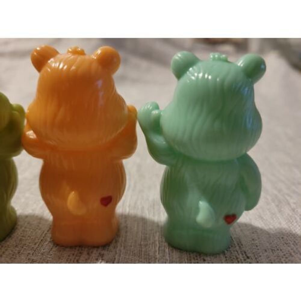 Vintage Care Bears Lot of 3 Figurines Set Figures 2.5 inches tall Cupcake topper - Picture 8 of 11